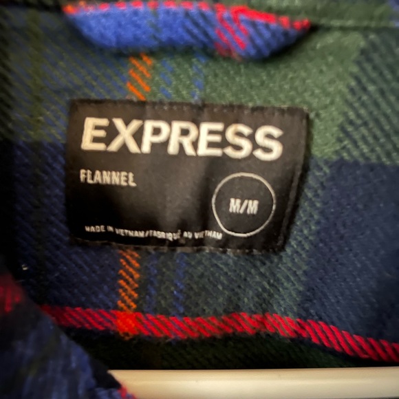 Express Flannel Plaid Shirt, M - Picture 2 of 3